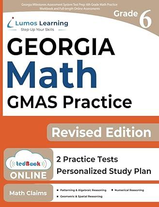 georgia milestones assessment system test prep 6th grade math practice workbook and full length online