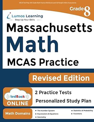 mcas test prep 8th grade math practice workbook and full length online assessments 1st edition lumos learning