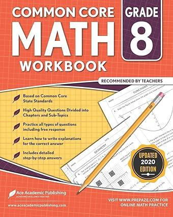 8th grade math workbook commoncore math workbook 1st edition ace academic publishing 1949383067,