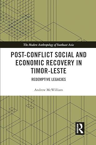 post conflict social and economic recovery in timor leste redemptive legacies 1st edition andrew mcwilliam