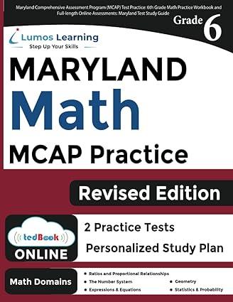 maryland comprehensive assessment program mcap test practice 6th grade math practice workbook and full length
