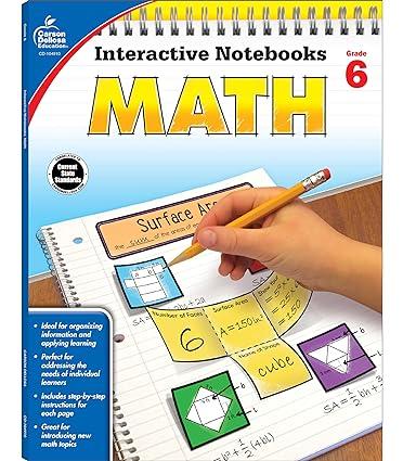 carson dellosa math interactive notebook grade 6 1st edition katie kee daughtrey 1483831264, 978-1483831268