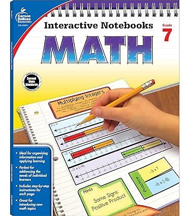 carson dellosa math interactive notebook 7th 1st edition katie kee daughtrey 9781483831275