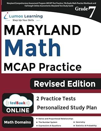 maryland comprehensive assessment program mcap test practice 7th grade math practice workbook and full length