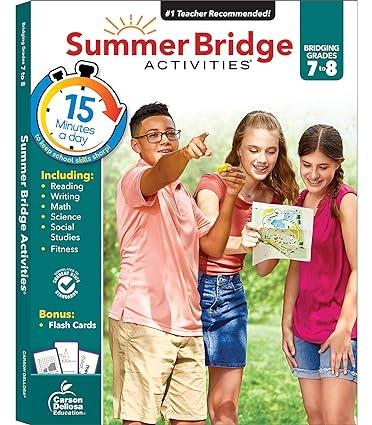 summer bridge activities 7th to 8th grade workbook 1st edition summer bridge activities 1483815870,