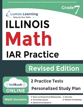 illinois assessment of readiness iar test practice 7th grade 1st edition lumos learning 1695580850,
