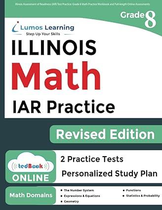 illinois assessment of readiness iar test practice 8th grade 1st edition lumos learning 1695582683,