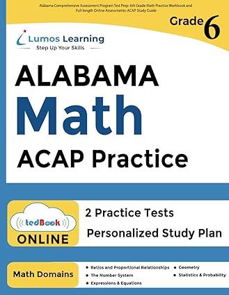 alabama comprehensive assessment program test prep 6th grade math practice workbook and full length online