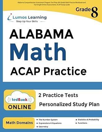 alabama comprehensive assessment program test prep 8th grade math practice workbook and full length online