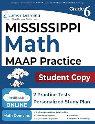 mississippi academic assessment program maap online assessments and 6th grade math practice workbook student