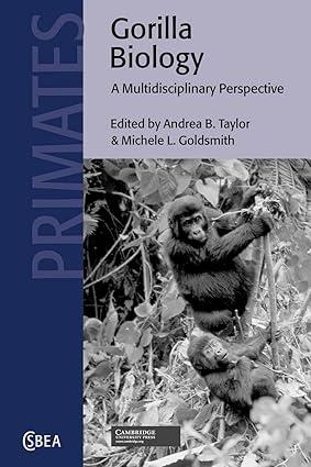 gorilla biology a multidisciplinary perspective 1st edition andrea b. taylor, michele l. goldsmith