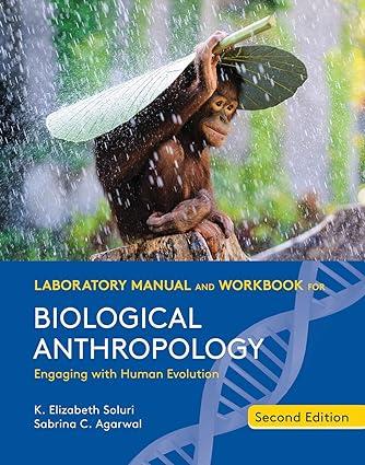 laboratory manual and workbook for biological anthropology 2nd edition k. elizabeth soluri, sabrina c.