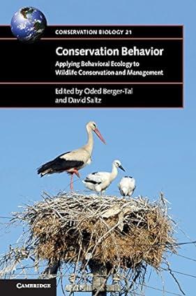 conservation behavior applying behavioral ecology to wildlife conservation and management 1st edition oded
