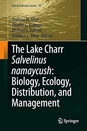 the lake charr salvelinus namaycush biology ecology distribution and management 1st edition andrew m. muir,