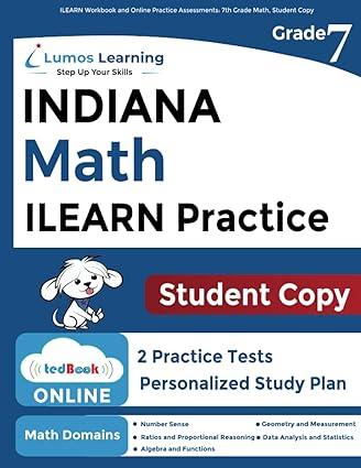 ILEARN Workbook And Online Practice Assessments 7th Grade Math Student Copy