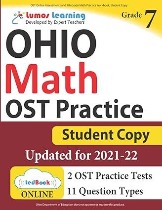 ost online assessments and 7th grade math practice workbook student copy 1st edition lumos learning