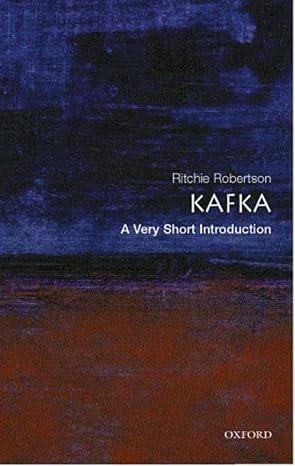 kafka 1st edition ritchie robertson 0192804553, 978-0192804556