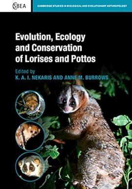 evolution ecology and conservation of lorises and pottos 1st edition k. a. i. nekaris, anne m. burrows