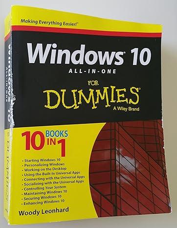 windows 10 all in one for dummies 1st edition leonhard 1119038723, 978-1119038726