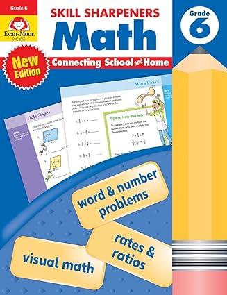 skill sharpeners math grade 6 1st edition evan-moor educational publishers 1629389919, 978-1629389912