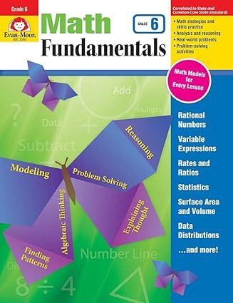 evan moor math fundamentals grade 6 1st edition evan-moor corporation 1629383325, 978-1629383323