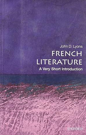french literature 1st edition john d. lyons 0199568723, 978-0199568727