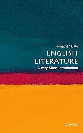 english literature 1st edition jonathan bate 0199569266, 978-0199569267
