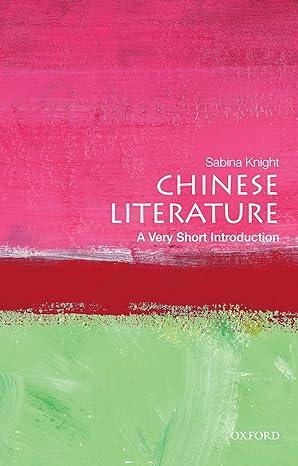 chinese literature 1st edition sabina knight 019539206x, 978-0195392067