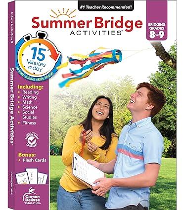 summer bridge activities 8th to 9th grade 1st edition summer bridge activities, carson dellosa education