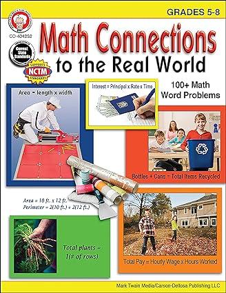 mark twain math connections to the real world grades 5 8 1st edition linda armstrong 1622235975,