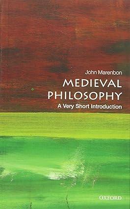 medieval philosophy 1st edition john marenbon 019966322x, 978-0199663224