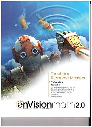 envision math 2 0 teacher s resource masters grade 6 volume 2 1st edition scott foresman 0328881082,