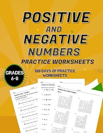 positive and negative numbers math drills grades 6 8 1st edition mimi fadloun b09f1d1xh9, 979-8466838718