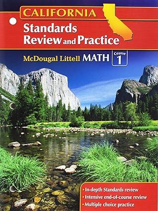 math standards review and practice course 1 grades 6 8 1st edition mcdougal littel 0618893415, 978-0618893416