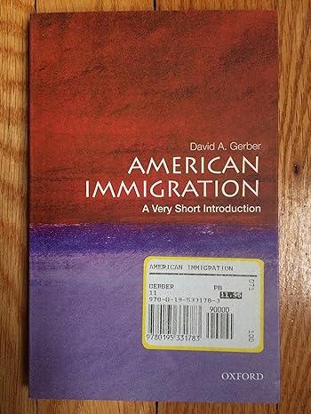 american immigration 1st edition david a. gerber 0195331788, 978-0195331783