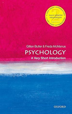 psychology 2nd edition freda mcmanus, gillian butler 978-0199670420