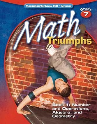 math triumphs grade 7 student study guide book 1 1st edition mcgraw-hill 0078882109, 978-0078882104
