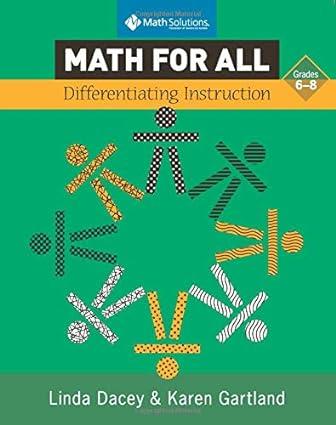 math for all differentiating instruction grade 6 8 1st edition linda schulman dacey, karen gartland