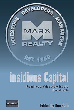 insidious capital frontlines of value at the end of a global cycle 1st edition don kalb 1805391550,