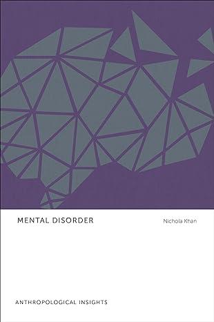 mental disorder anthropological insights 1st edition nichola khan 1442635339, 978-1442635333