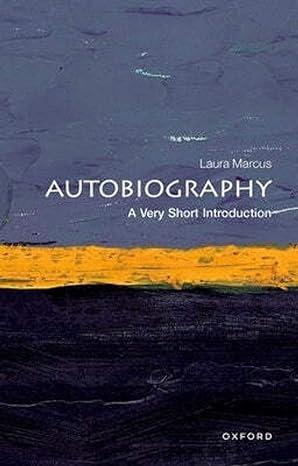 autobiography 1st edition laura marcus 0199669244, 978-0199669240