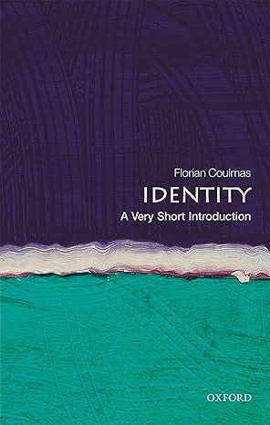 identity 1st edition florian coulmas 0198828543, 978-0198828549