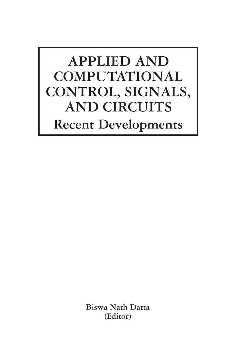 applied and computational control signals and circuits 2001 edition biswa nath datta 1461355702,