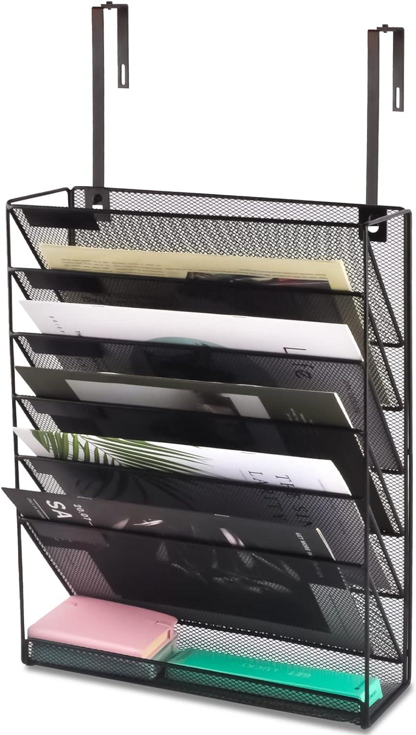 Gdindinfan Cubicle Hanging File Holder Organizer 6 Tier Wall Mount Vertical Document Letter