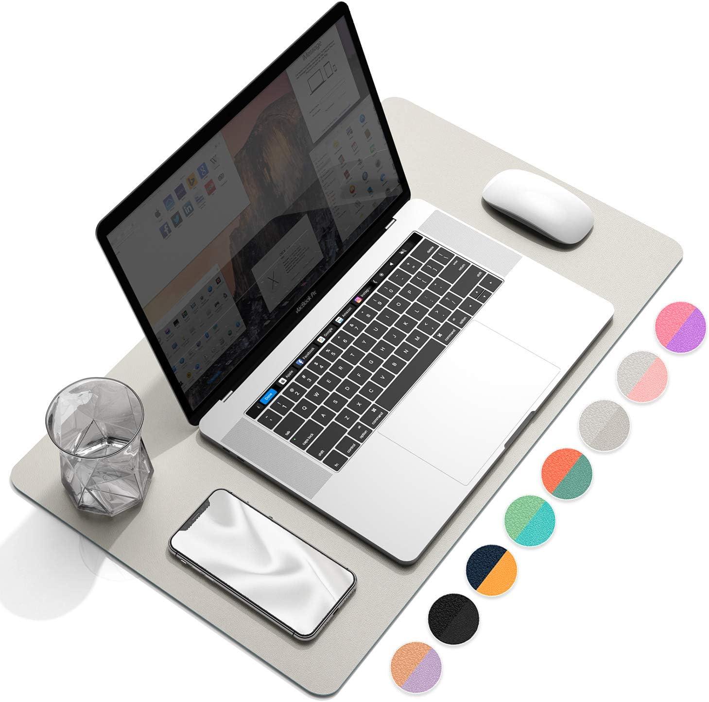 ysagi multifunctional office desk mouse pad ultra thin waterproof pu leather 23 6