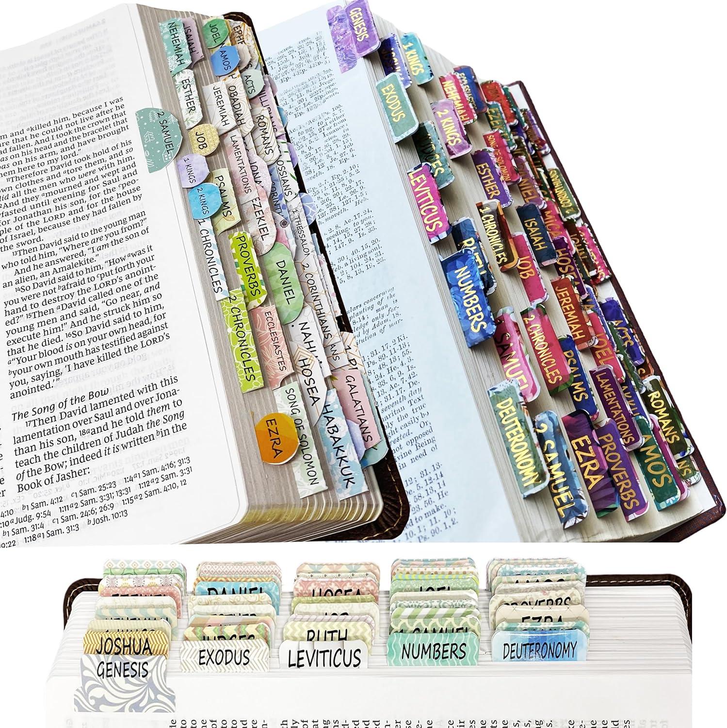 mr. pen- bible tabs 3 different design 222 tabs bible journaling supplies bible tabs old and new testament 