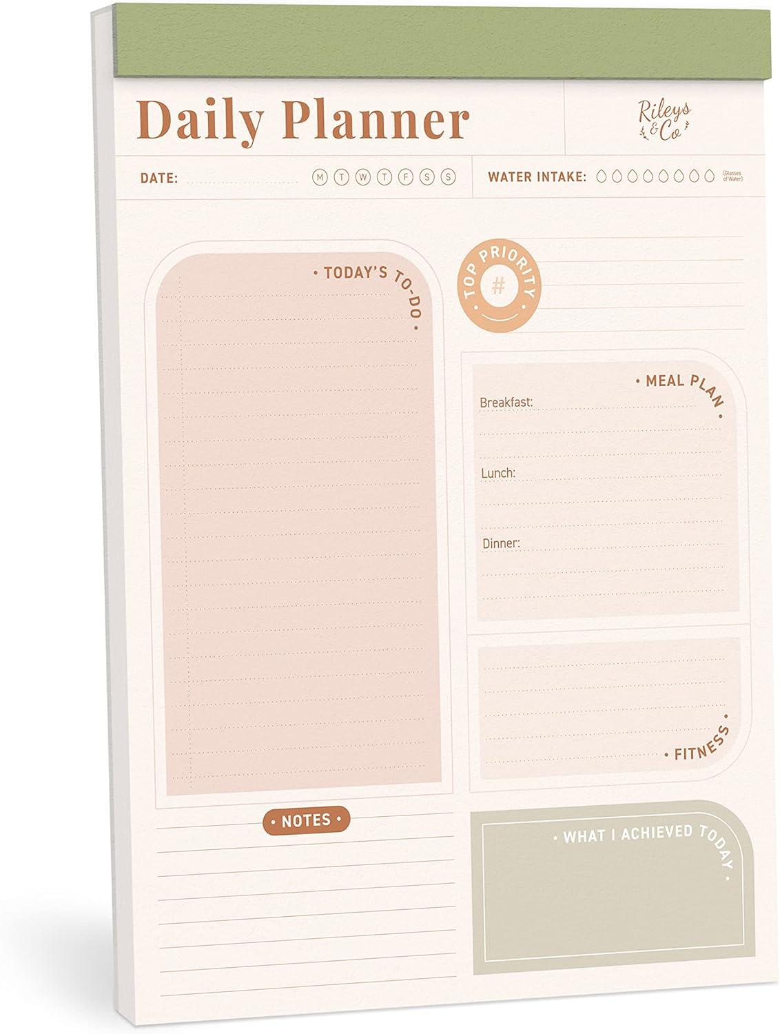 rileys & co to do list planner pad undated planner daily agenda 8 5 x 11