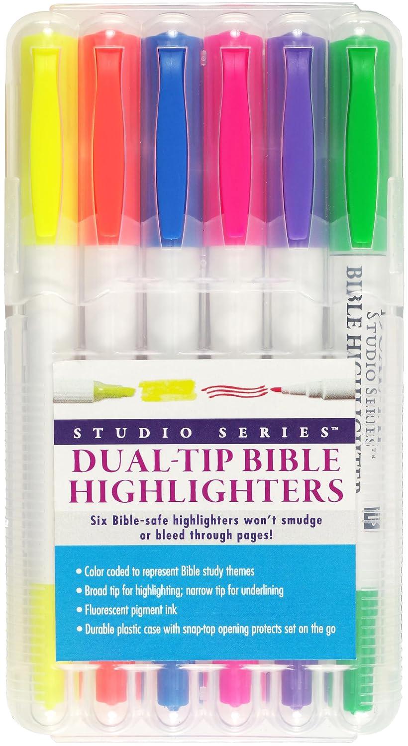bible dual-tip highlighters 6-piece set  peter pauper press 1441329870, 978-1441329875