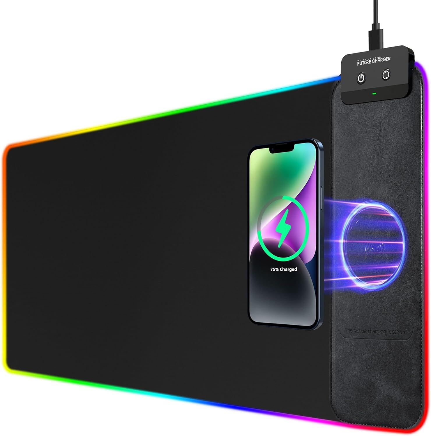 wireless charging rgb gaming mouse pad 10w 31 5