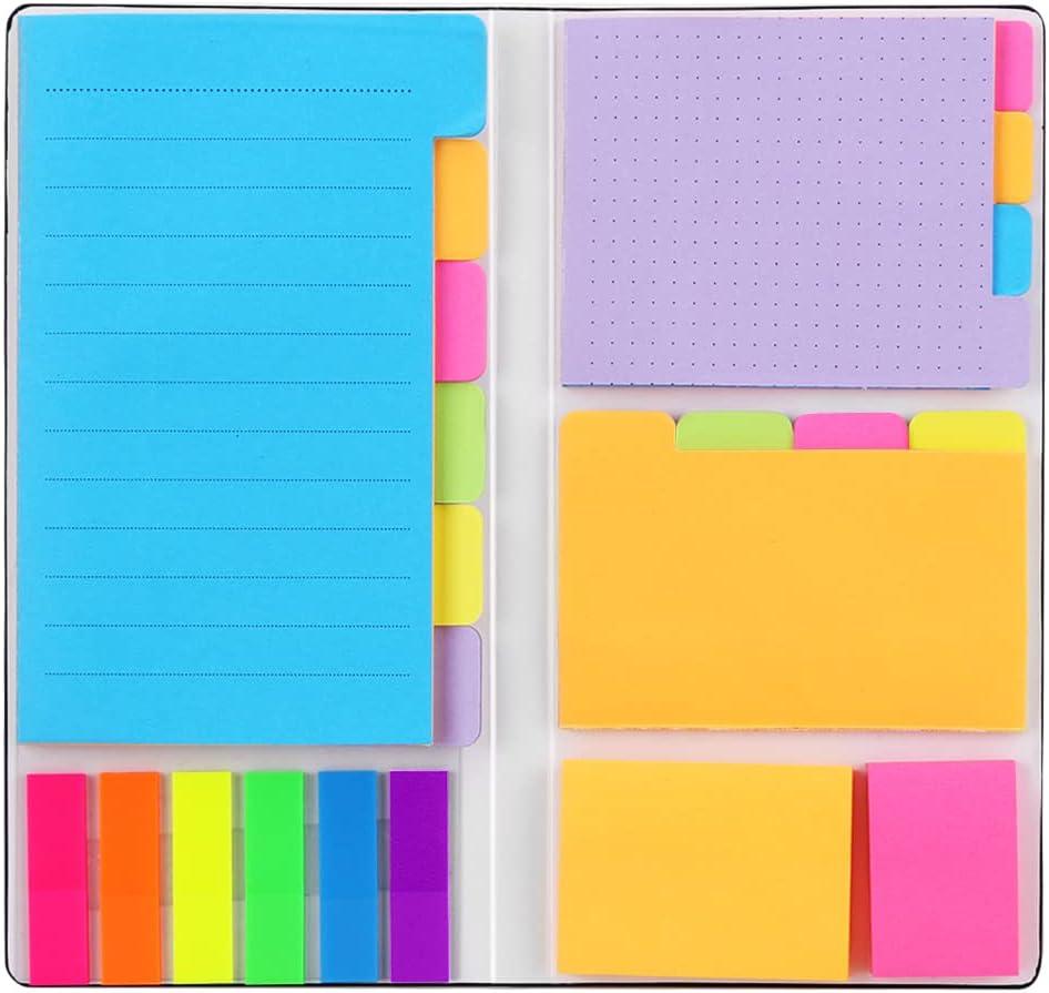 hommie sticky notes set divider self-stick notes pads bundle pads bundle prioritize with color coding, 60